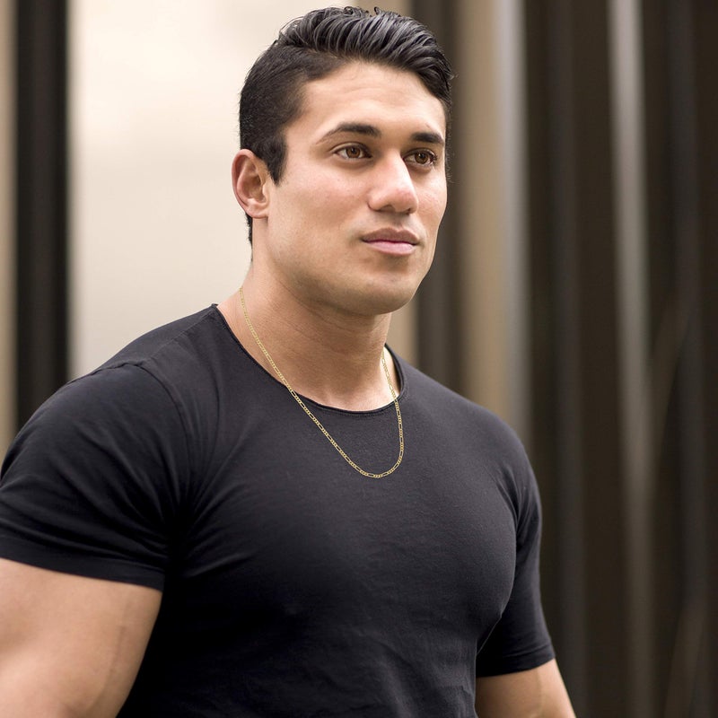 LIFETIME JEWELRY 2.5mm Figaro Chain Necklace 24k Real Gold Plated Women and Men (Gold, 20) - Image 3